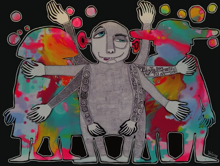 The mill - surreal characters Painting