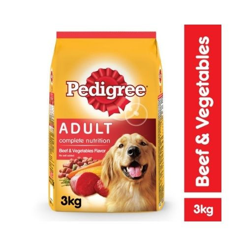 Pedigree Adult Dog Food Beef & Vegetables 3kg